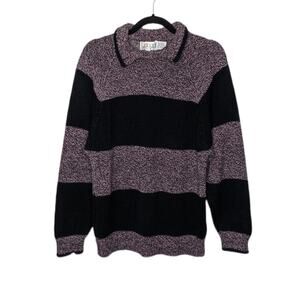 Vintage Sweater Polo Knit Acid Wash Style 80s 90s Grunge Skater Shirt VTG